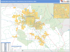 Phoenix-Mesa-Scottsdale Metro Area Digital Map Basic Style